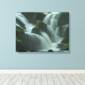Calming waterval canvas afdruk (Insitu (Houten vloer))