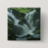 Calming waterval vierkante button 5,1 cm (Voorkant)