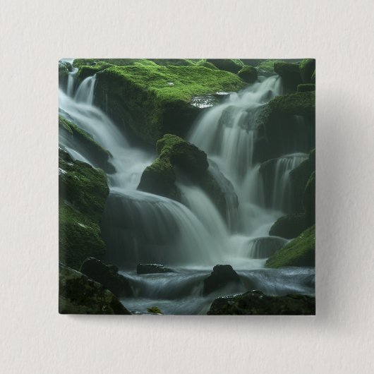 Calming waterval vierkante button 5,1 cm (Voorkant)