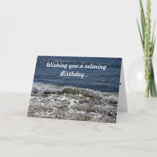 Calming Waves Birthday Card Kaart (Voorkant)