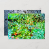 Calming yellow abstract invitation,Yellow abstract Kaart (Voorkant / Achterkant)