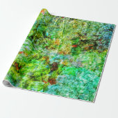 Calming yellow abstract Wrapping Paper,Relaxed art Cadeaupapier (Uitgerold)