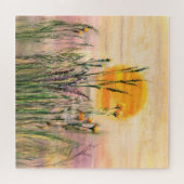 Calmness - Sun Field Landscape - Original Painting Legpuzzel (Horizontaal)