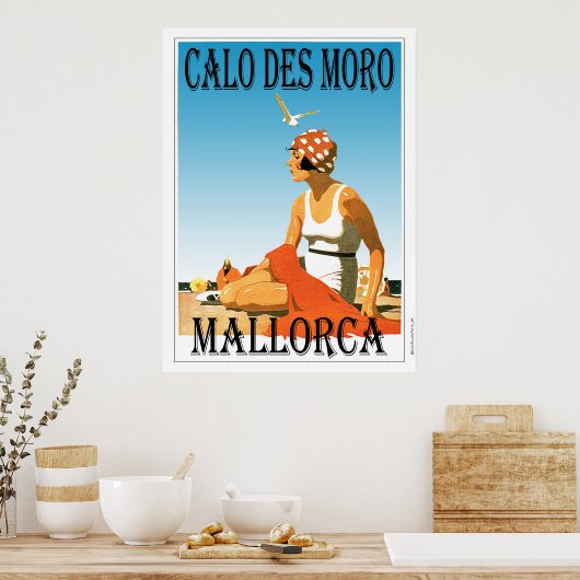 Calo des Moro Mallorca Beach Poster (Keuken)