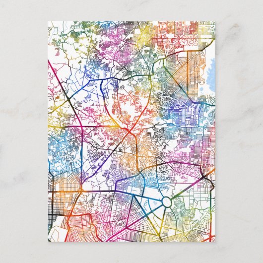 Caloocan Philippines City Map Briefkaart (Voorkant)