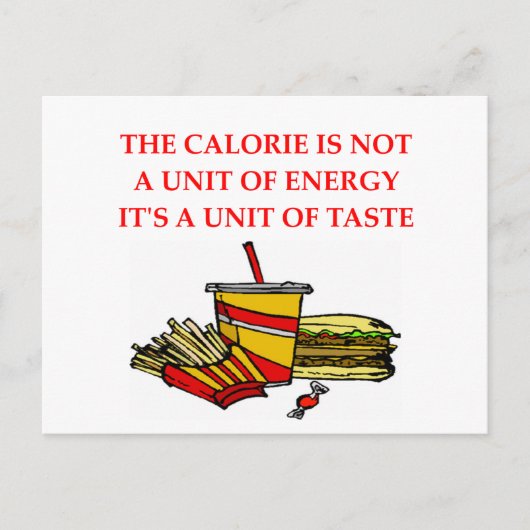 calorie dieet briefkaart (Voorkant)