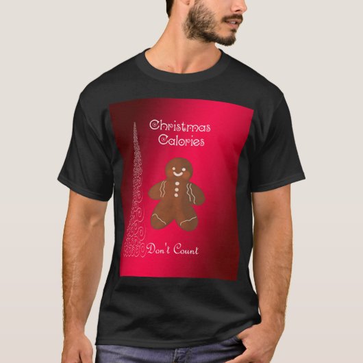 Calorie t shirt Kerst Grappig Gezegde T-shirt Graf (Voorkant)
