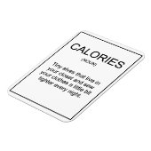 Calorieën definitie magneet voor uw keuken (Linkerzijde)