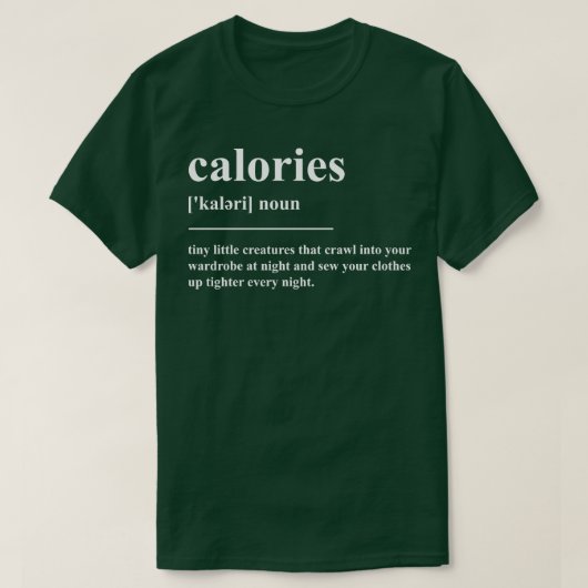 Calorieën Definitie T-shirt (Design voorkant)