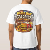 Calorieën op speeldag tellen niet t-shirt (Achterkant)