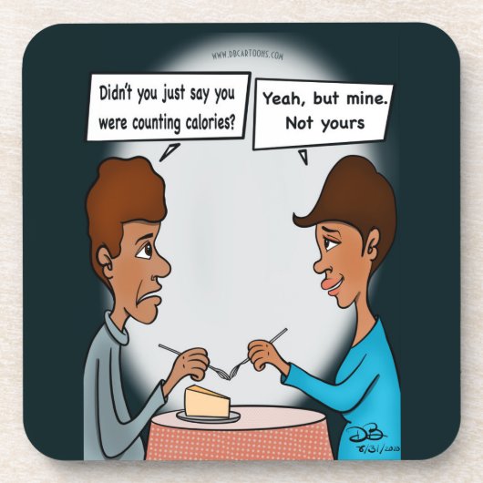 Calorieën platte drank onderzetters (Voorkant)