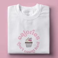 Calorieën tellen hier niet Roze taart bakker grapp