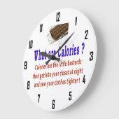 CALORIES WALL CLOCK GROTE KLOK (Hoek)