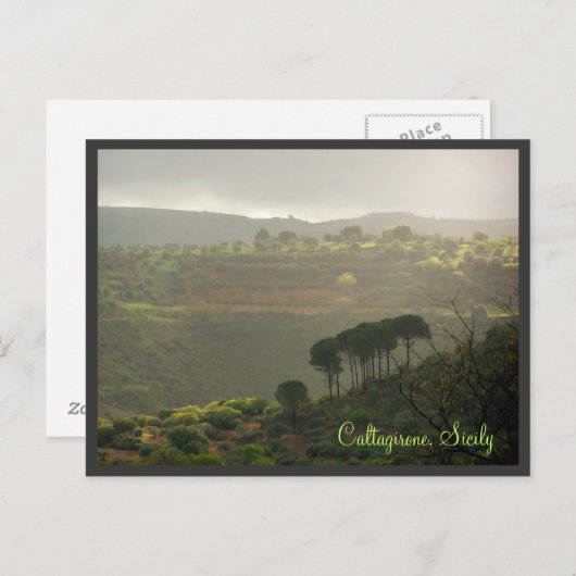 Caltagirone. Sicilië Briefkaart (Voorkant / Achterkant)