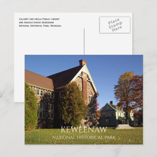 Calumet & Hecla Mining Co. Library, Keweenaw NHP Briefkaart (Voorkant / Achterkant)