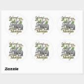 Calumet MI Wildlife Ronde Sticker (Vel)