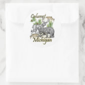 Calumet MI Wildlife Ronde Sticker (Tas)