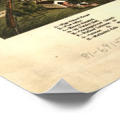 Calumet Michigan 1881 Antiek Panorama Poster (Hoek)