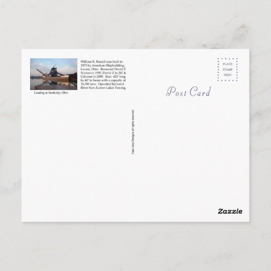 Calumet Port Huron-postkaart Briefkaart (Achterkant)