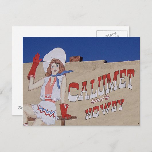 Calumet Says Howdy Briefkaart (Voorkant / Achterkant)