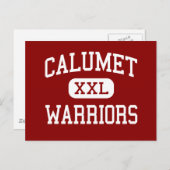Calumet - Warriors - High School - Gary Indiana Briefkaart (Voorkant / Achterkant)