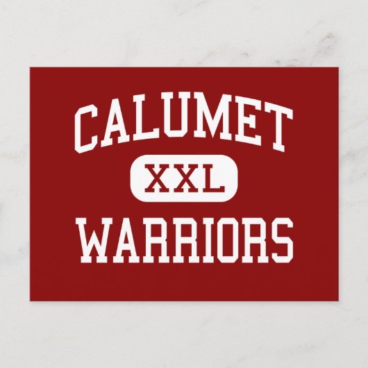Calumet - Warriors - High School - Gary Indiana Briefkaart (Voorkant)