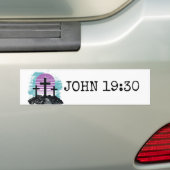 Calvarie Golgotha het is voltooid Modern Christeli Bumpersticker (Op auto)