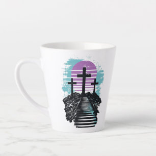 Calvarie Golgotha het is voltooid Moderne Christen Latte Mok