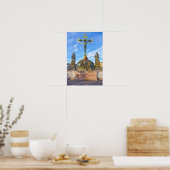 Calvariebeeld, Karelsbrug, Praag Poster (Keuken)