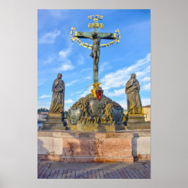 Calvariebeeld, Karelsbrug, Praag Poster