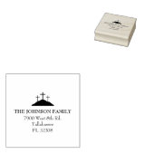 Calvarieberg Eenvoudige Religieuze Familie Retoura Rubberstempel (Gestempeld)