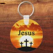 Calvariezonsopgang Jesus sleutelhanger (Voorkant)