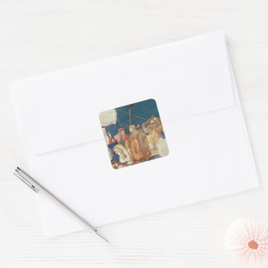 Calvarium Vierkante Sticker (Envelop)