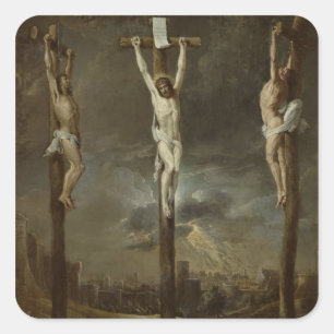 Calvarium Vierkante Sticker