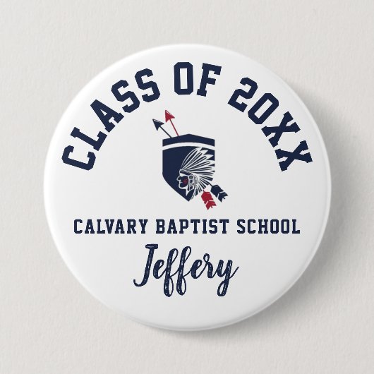 Calvary Baptist School Button Logo Custom Personal (Voorkant)