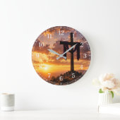 Calvary Cross Wall Clock — Inspirational Design Grote Klok (Huis)