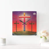 Calvary kunstproducten vierkante klok (Huis)