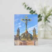 Calvary Sculpture, Charles Bridge, Prague Briefkaart (Staand voorkant)