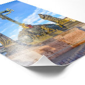 Calvary Sculpture, Charles Bridge, Prague Foto Afdruk (Hoek)