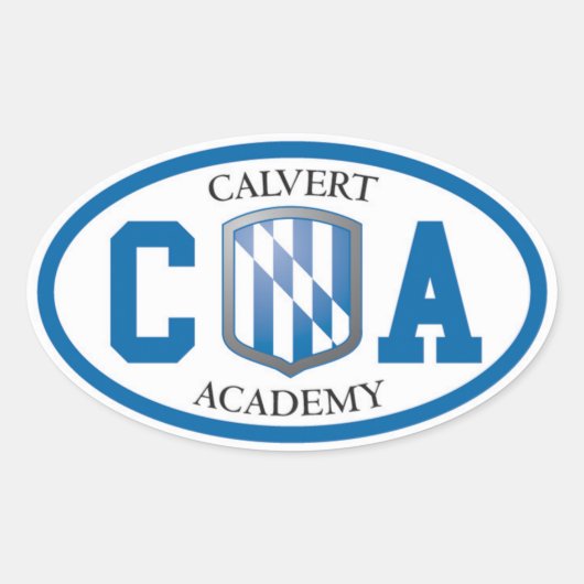 Calvert Academy Ovale Stickers (Set van Vier) (Voorkant)