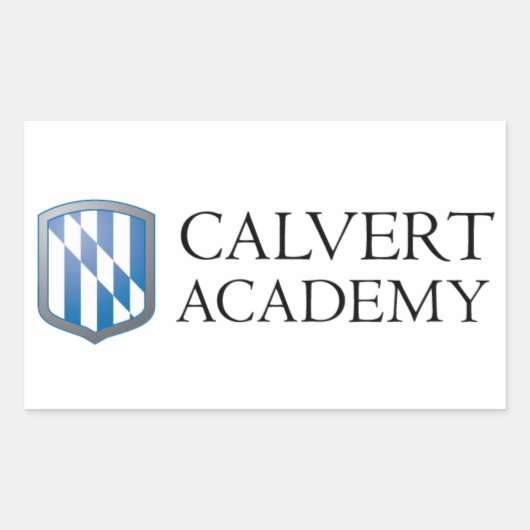 Calvert Academy Stickers (4,5" x 2,7") Set van vie (Voorkant)