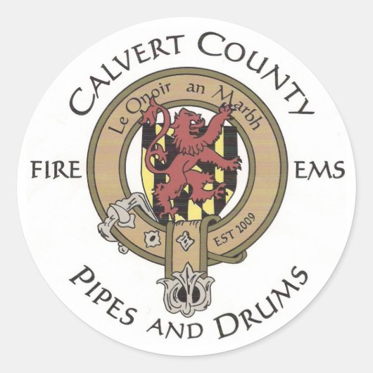 Calvert County Pipes and Drums Logo Sticker (Voorkant)