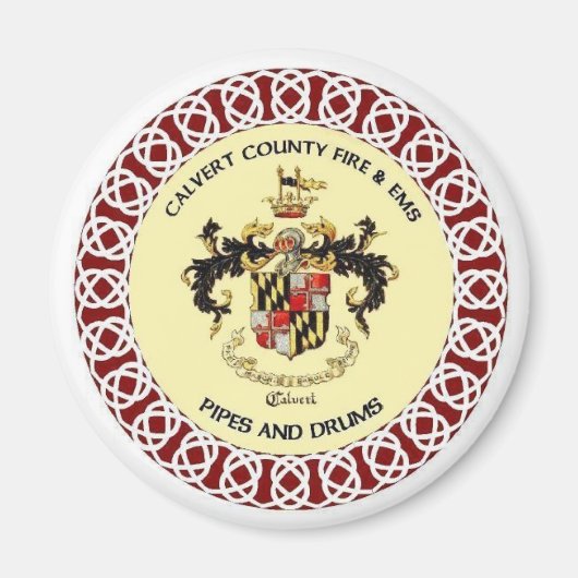 Calvert County Pipes en Drums Band Seal Magnet (Voorkant)