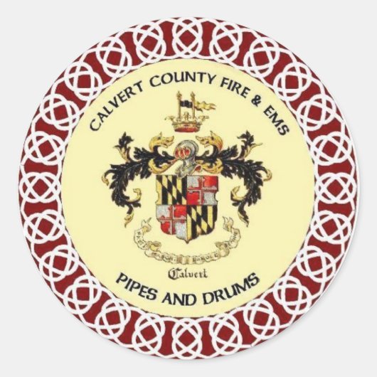 Calvert County Pipes en Drums Sticker (Voorkant)