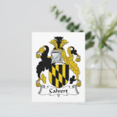 Calvert Family Crest Briefkaart (Staand voorkant)