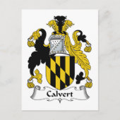 Calvert Family Crest Briefkaart (Voorkant)