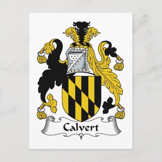 Calvert Family Crest Briefkaart (Voorkant)