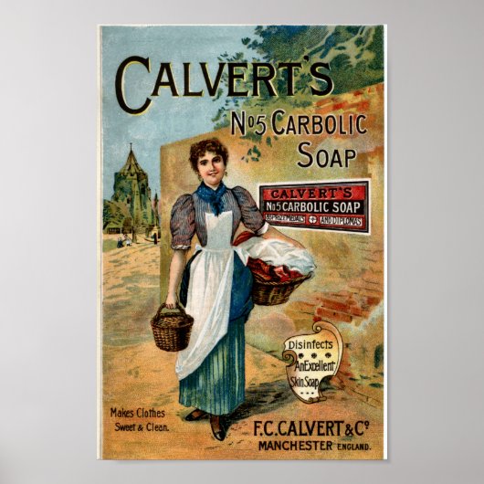 Calverts Carbolic Soap Adverteren Poster (Voorkant)