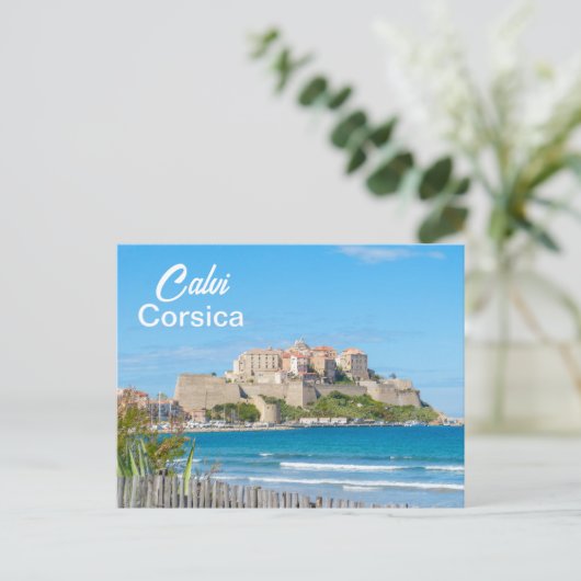 Calvi Citadel in Corsica Frankrijk Briefkaart (Staand voorkant)