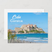 Calvi Citadel in Corsica Frankrijk Briefkaart (Voorkant / Achterkant)